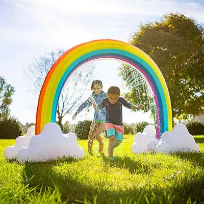 Inflatable Water Spray Rainbow Arch PVC Summer Pool Accessory