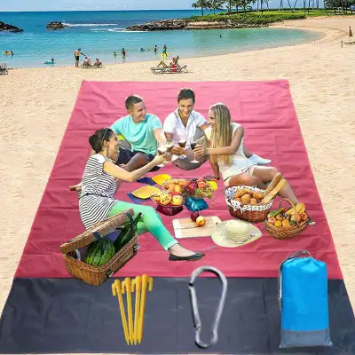 210*200cm Outdoor Beach Waterproof Polyester Picnic Mat for 1-8 People