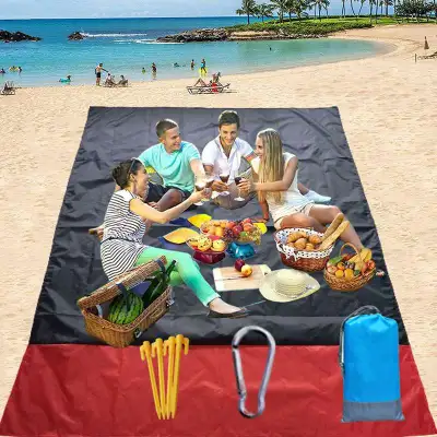 210*200cm Outdoor Beach Waterproof Polyester Picnic Mat for 1-8 People