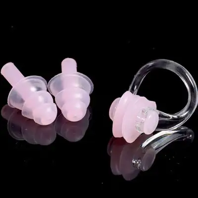Swimming Nose Clip Ear Plugs Set for Women