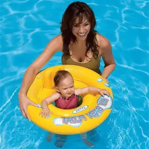 Baby Seat Swimming Ring Cartoon Pattern PVC Pool Float
