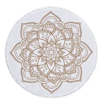 Geometric Floral Print Superfine Fiber Beach Towel for Women