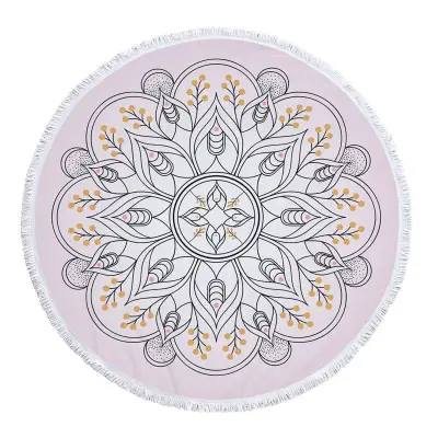 Geometric Floral Print Superfine Fiber Beach Towel for Women