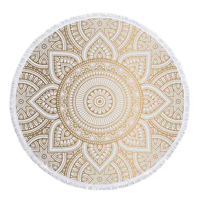Geometric Floral Print Superfine Fiber Beach Towel for Women