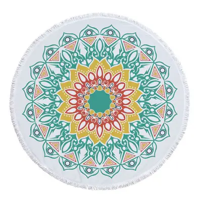 Geometric Floral Print Superfine Fiber Beach Towel for Women