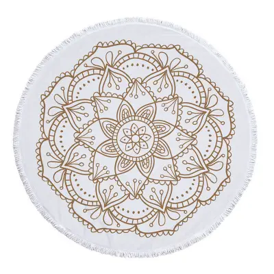 Geometric Floral Print Superfine Fiber Beach Towel for Women