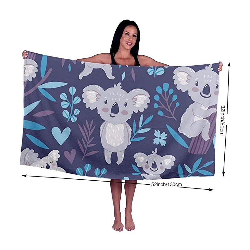 Cute Animal Print Superfine Fiber Beach Towel