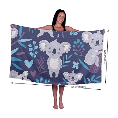 Cute Animal Print Superfine Fiber Beach Towel