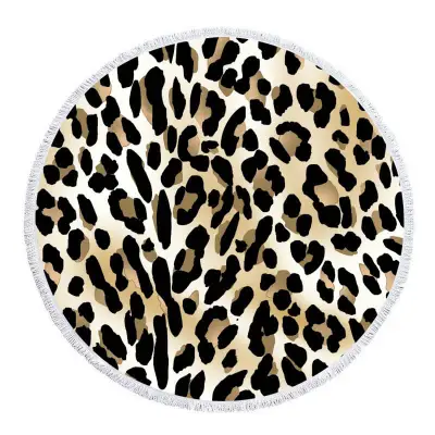 Animal Pattern Round Beach Towel Superfine Fiber Quick Dry
