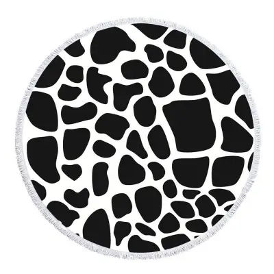 Animal Pattern Round Beach Towel Superfine Fiber Quick Dry