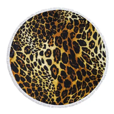 Animal Pattern Round Beach Towel Superfine Fiber Quick Dry