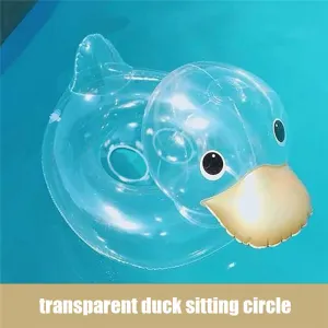 Cute Duck Shape Transparent Swimming Ring for Women