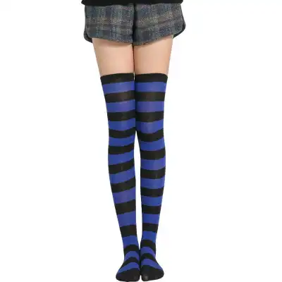 Women Stripe Printing Over Knee Socks