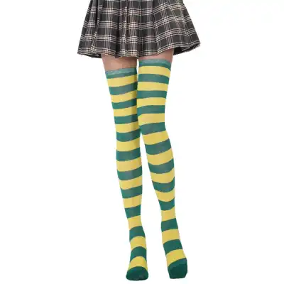 Women Stripe Printing Over Knee Socks