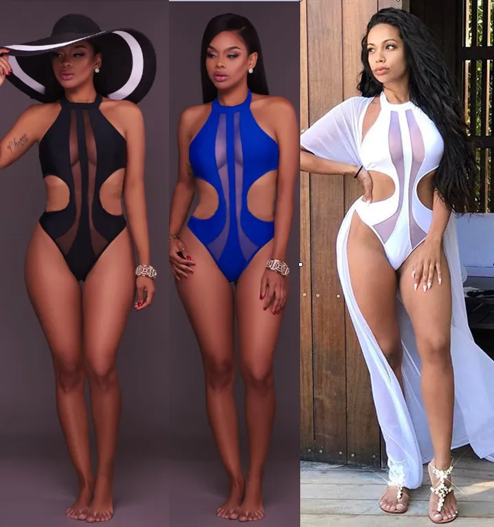 S-XL Women One-Piece Sexy Backless Cut-out Swimwear Milk Fiber