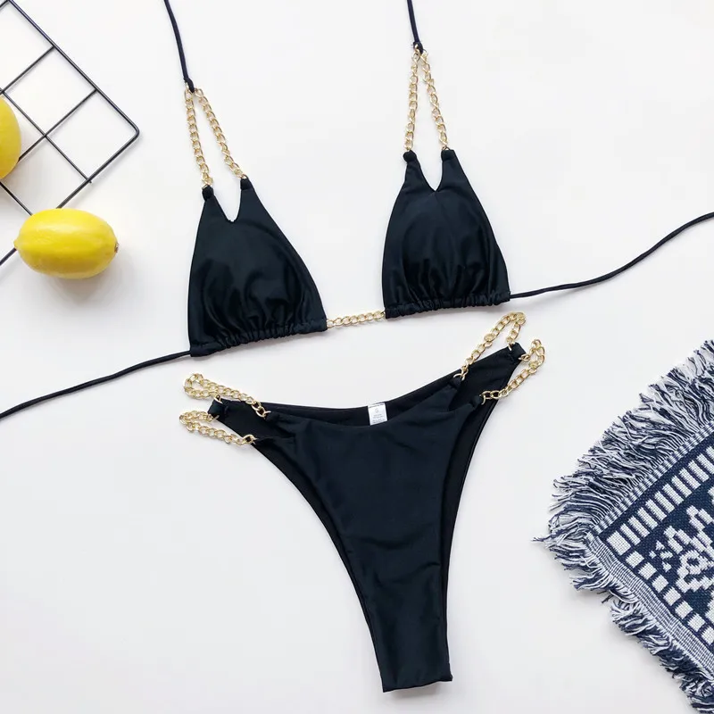 Women's strappy sexy suspender two-piece bikini – KesleyBoutique