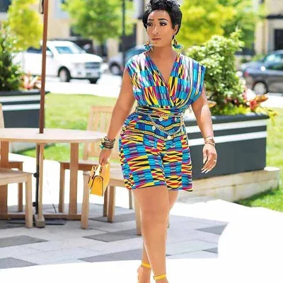 S-XL Women Color Blocking Lace-Up V-Neck Hollow Rompers