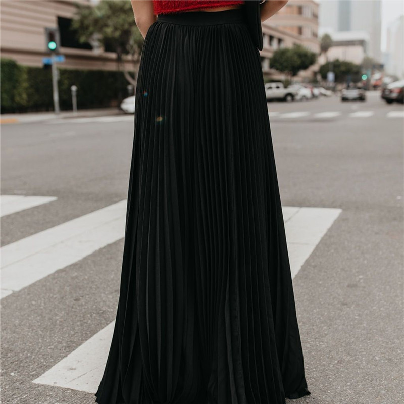 Pleated maxi outlet skirt wholesale