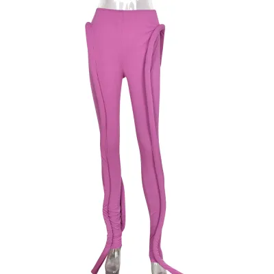 S-L Women Fashion Creative Design Solid Color Pants
