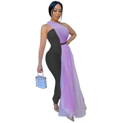 S-XXL Women Sexy Backless Lace Up Mesh Romper Jumpsuit