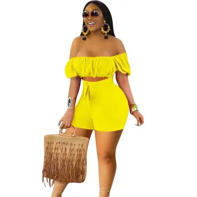 S-2XL Women Fashion Off-the-shoulder Cut Out Rompers