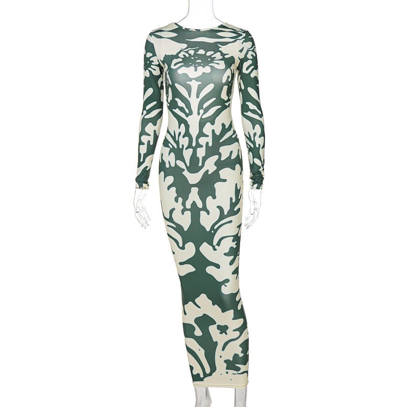 Wholesale S-L Women Creative Color Blocking Backless Long