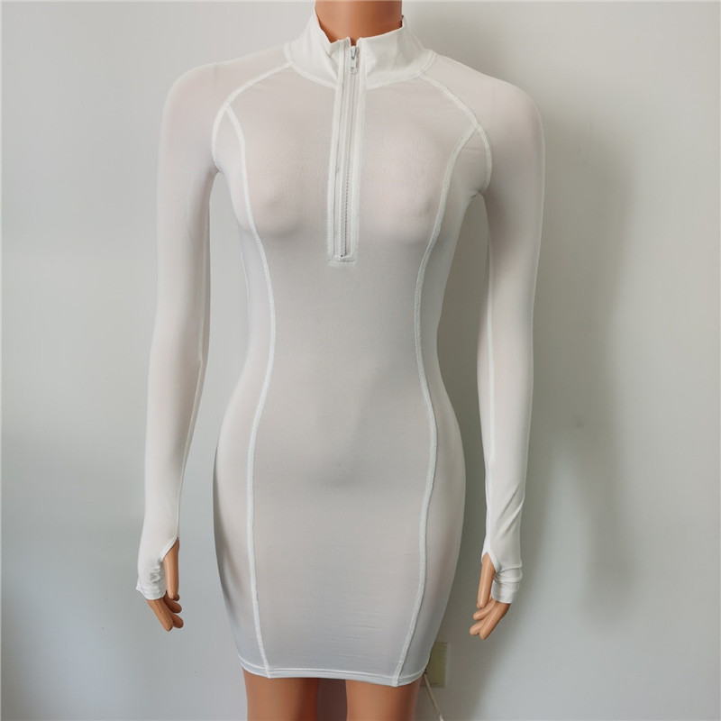 Wholesale S-XL Women Sexy Solid Color Long Sleeve Front