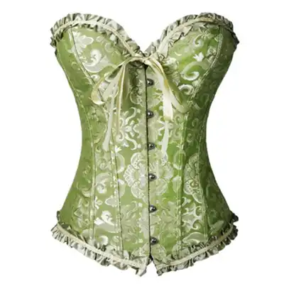 XS-6XL Women Vintage Single Breasted Lace-up Belly Corset Shapewear