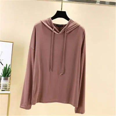 M-2XL Women Modal Loose Lounge Hoodie