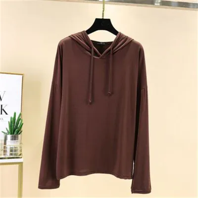 M-2XL Women Modal Loose Lounge Hoodie