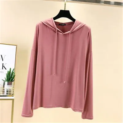 M-2XL Women Modal Loose Lounge Hoodie