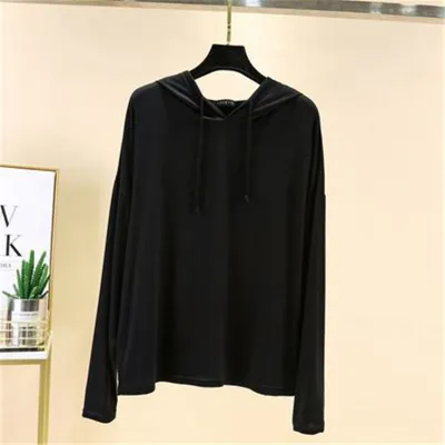M-2XL Women Modal Loose Lounge Hoodie