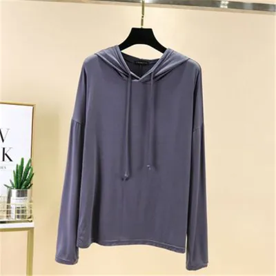 M-2XL Women Modal Loose Lounge Hoodie