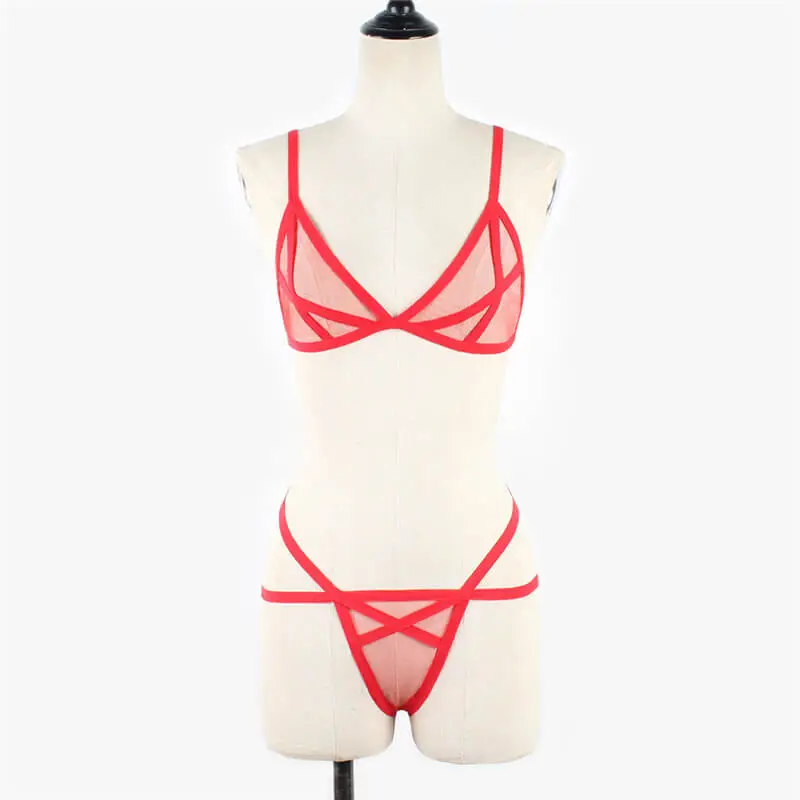 Hot Item] Wholesale Transparent Bra Panty Set