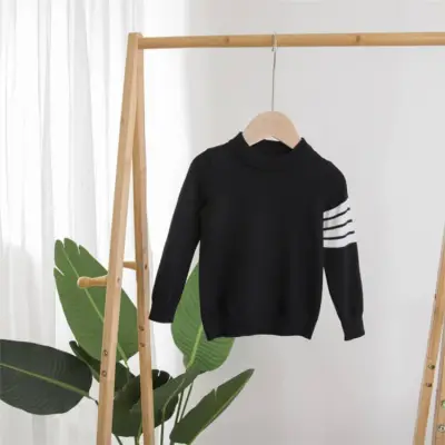Kids Family Matching Outfits Round Neck Stripe Printed Sweatshirt