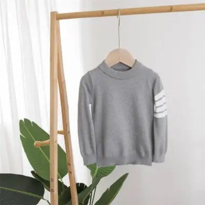 Kids Family Matching Outfits Round Neck Stripe Printed Sweatshirt