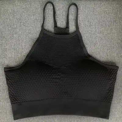S-L Women Fashion Solid Color Mesh Breathable Sports Bra