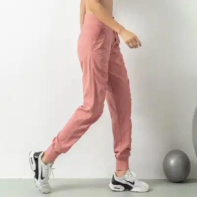 S-2XL Women Solid Color Crease Drawstring Waist Jogger Pants