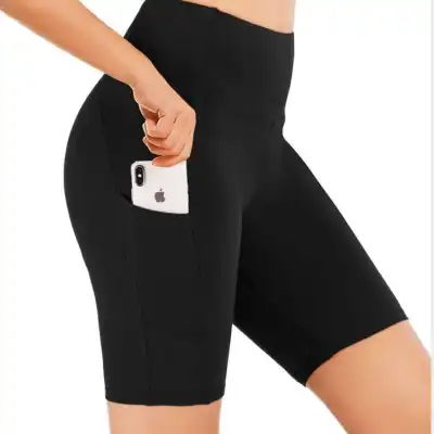 S-XL Women High Waist Leopard Print Sport Biker Shorts