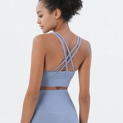 S-XL Women Crossed Strap Sports Tank Top