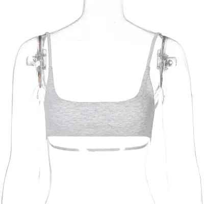 S-L Women Sexy Solid Backless Camisole Tank Top