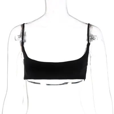 S-L Women Sexy Solid Backless Camisole Tank Top
