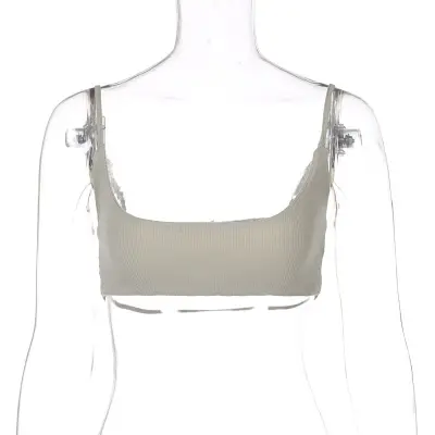 S-L Women Sexy Solid Backless Camisole Tank Top