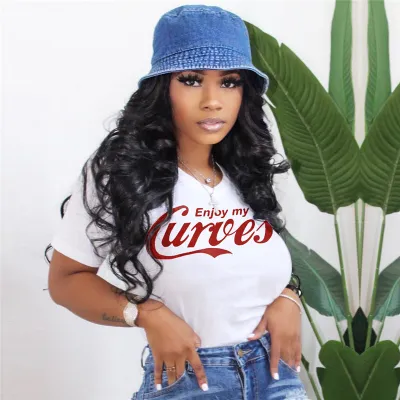 S-2XL Women Fashion Letter Printing Round Neck T-Shirts