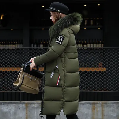 Women Winter Casual Hooded Fluffy Quilted Over Coat
