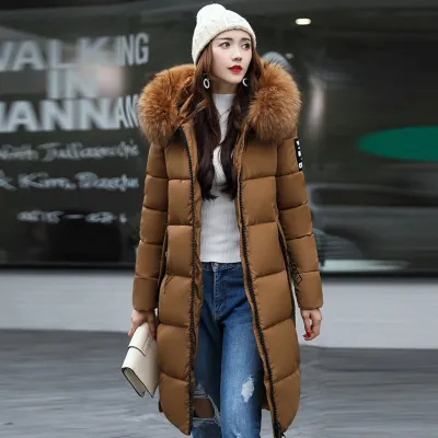 Women Winter Casual Hooded Fluffy Quilted Over Coat