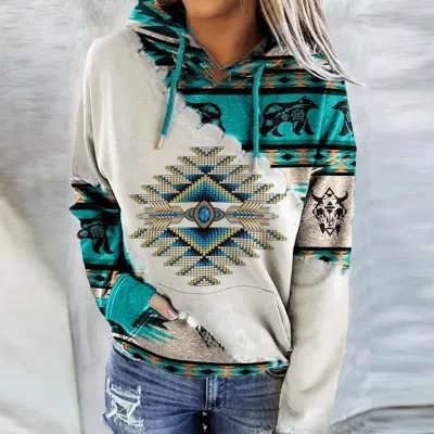 S-5XL Women Casual Graphic Print Hoodie