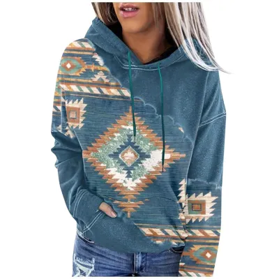 S-5XL Women Casual Graphic Print Hoodie