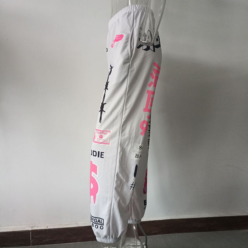 ◆THE MUSEUM VISITOR◆ SPRAYED PRINTED JOGGER PANTS MULTI 08 Japan Retro Leisure Joggers - Putty | Gustin Chinos Joggers