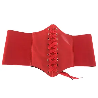 Women Fashion Solid Color PU Leather Shapewear Belt
